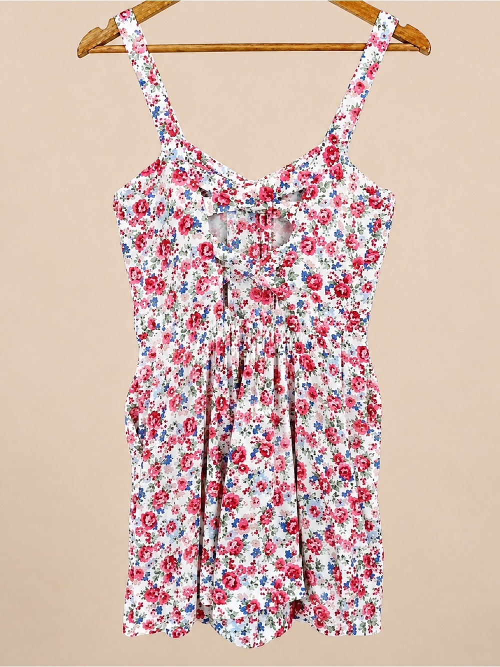 Urban Outfitters Staring At Stars Cross-back Romper 90s Floral Backless Playsuit - Picture 5 of 16